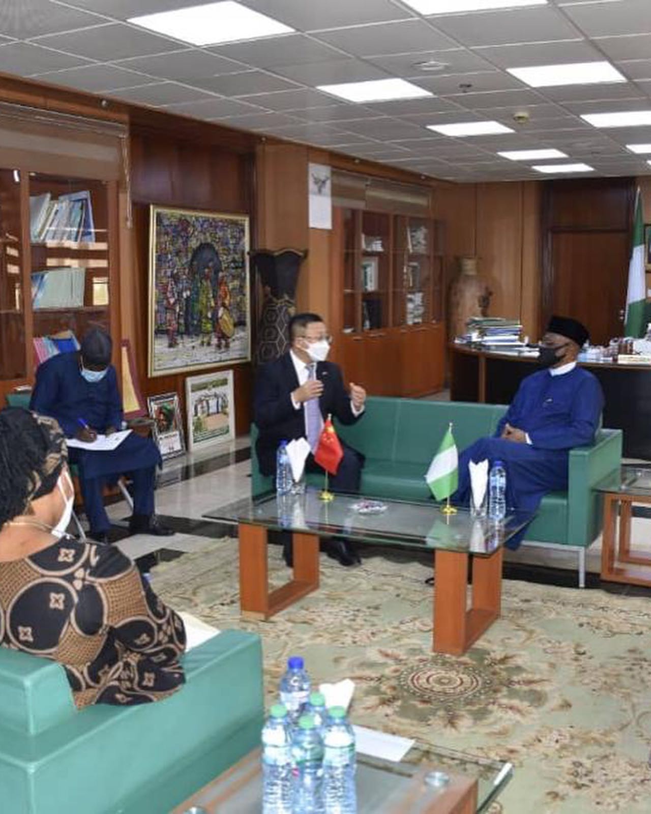 Ambassador Zubairu Dada received in audience the Chinese Ambassador to Nigeria, H.E. Cui Jianchun