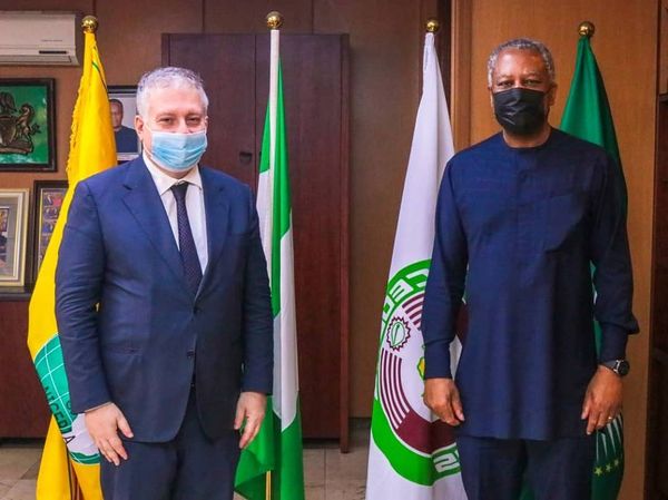 H.E. Geoffrey Onyeama received in audience the Ambassador of Italy to Nigeria Mr. Stefano De Leo