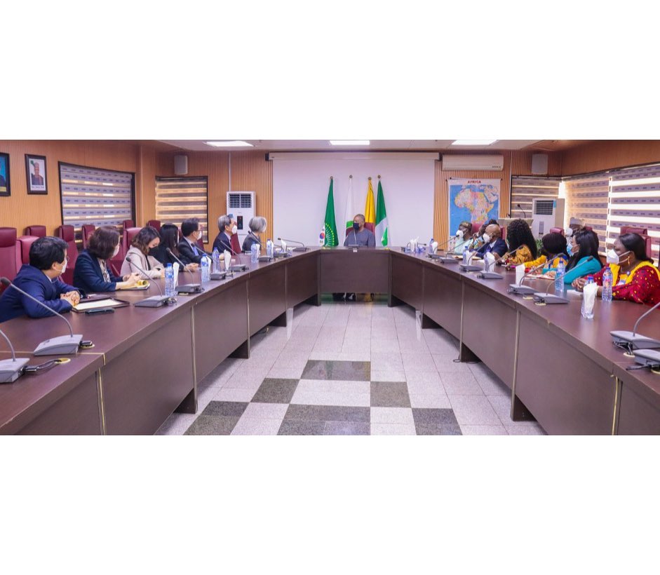 H.E. Geoffrey Onyeama received in audience Dr. Kang Kyung-Hwa former Foreign Minister of South Korea