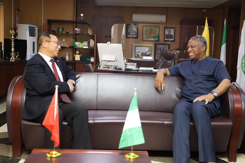 H.E. Geoffrey Onyeama received in audience H.E. Mr. Cui Jianchu, Ambassador of China to Nigeria