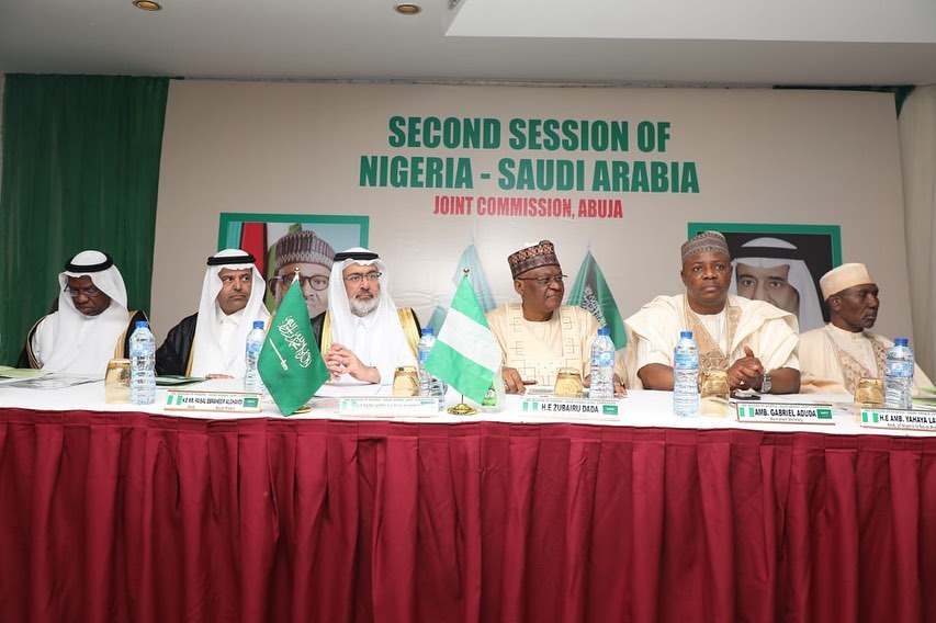 Ambassador Zubairu Dada and the Deputy Minister for Agriculture, Ministry of of Environment, Water a…