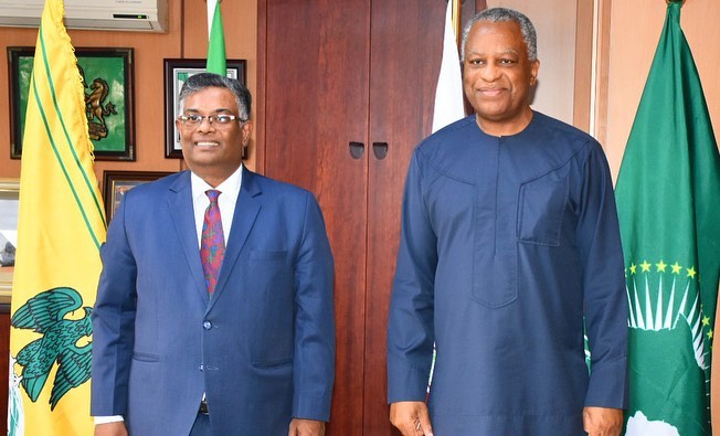 H.E. Geoffrey Onyeama received in audience H.E. Mr. G. Balasubramanian, Indian High Commissioner