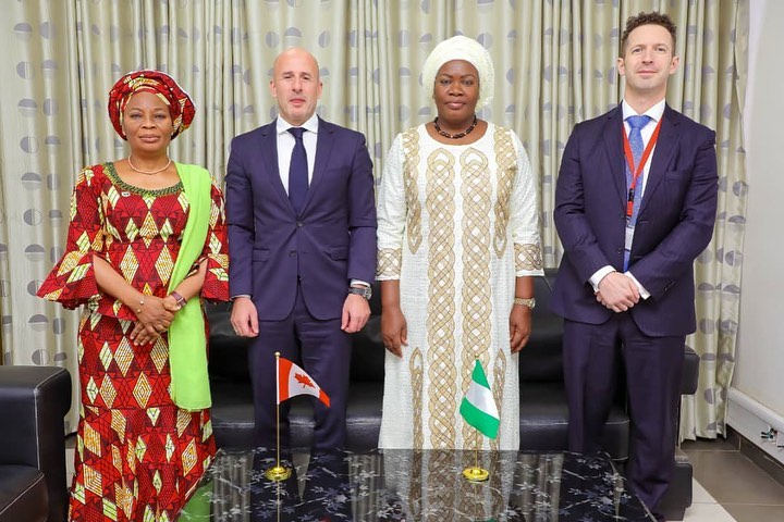 Janet Olisa (OON) received in audience the Canadian High Commissioner to Nigeria, H.E. Mr. James Chr…