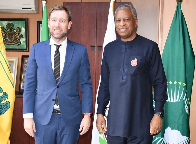 H.E. Geoffrey Onyeama received in audience the Norwegian Ambassador to Nigeria, H.E. Knut Eiliv Lein