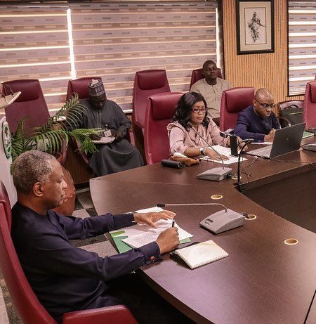 H.E. Geoffrey Onyeama participated in a virtual Ministerial Meeting of the African Union Peace and S…