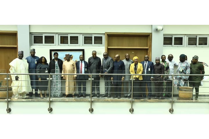 H.E. Geoffrey Onyeama and the Hon. Minister of State for Foreign Affairs, H.E. Amb. Zubairu Dada rec…