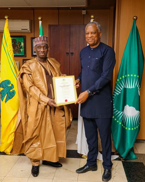 H.E. Geoffrey Onyeama presented Letters of Credence to Amb. Mukhtar Ibrahim Bashir