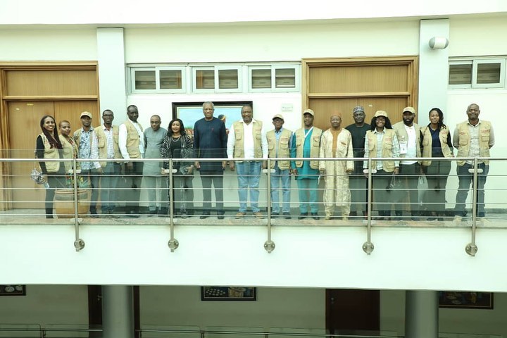 H.E. Geoffrey Onyeama received the courtesy visit of the Delegation of African Union Election Observ…
