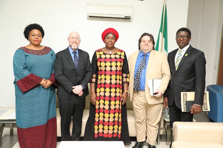 Amb. Janet Olisa (OON) received in audience Mr. David Greene, the United States Deputy Chief of Miss…