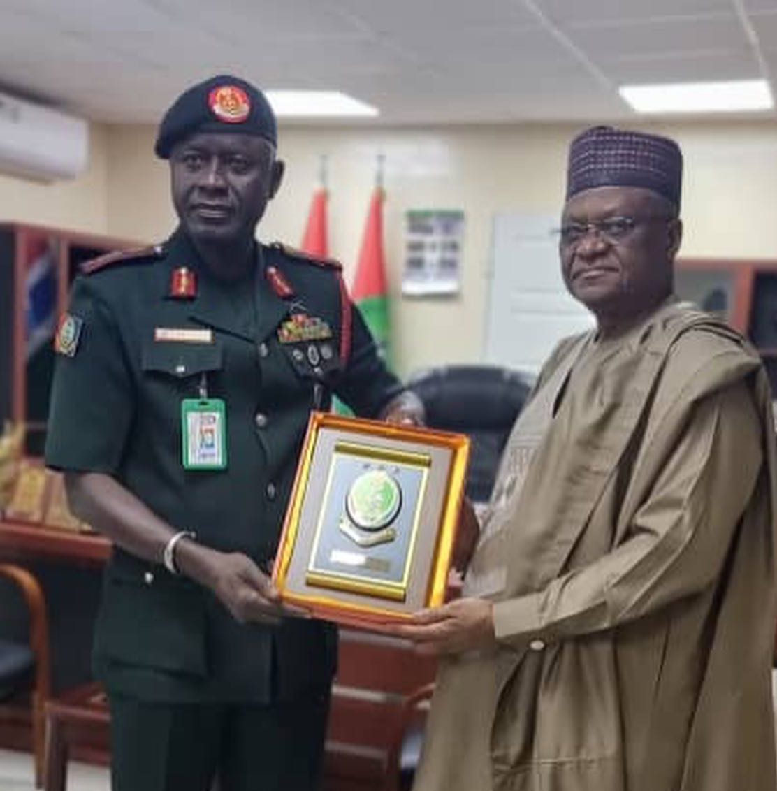 H.E. Zubairu Dada on a courtesy visit to the Chief of Defence Staff of The Gambian Armed Forces, Lt.…