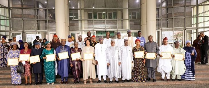 H.E. Zubairu Dada participated at the Investiture ceremony and presentation of Letters Conferring th…