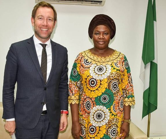 The Director Overseeing Office of the Permanent Secretary, Amb. Janet Olisa (OON) received in audien…