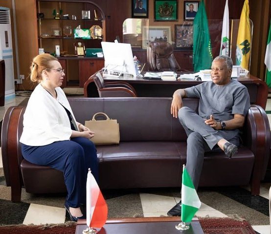 H.E. Geoffrey Onyeama received in audience the Polish Ambassador to Nigeria, H.E. Joanna Tarnawska