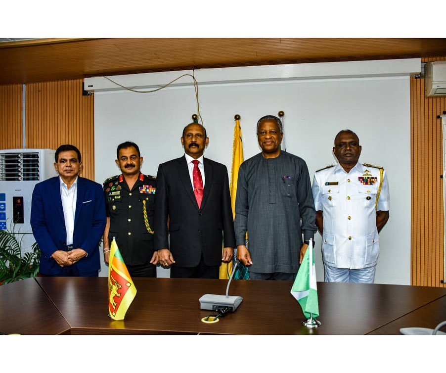 H.E. Geoffrey Onyeama received the courtesy visit of a high-level delegation from Sri Lanka led by t…