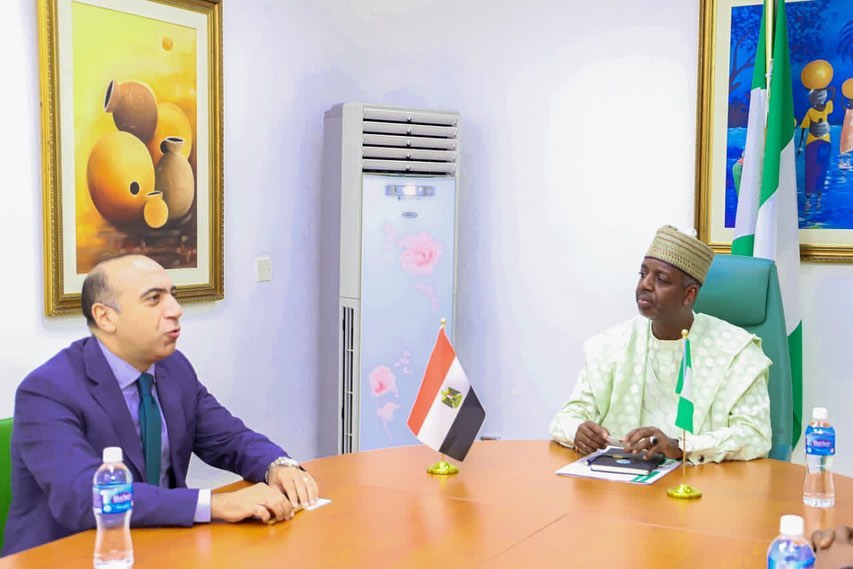 Ambassador Adamu Ibrahim Lamuwa received the courtesy visit of the Ambassador of  Egypt to Nigeria