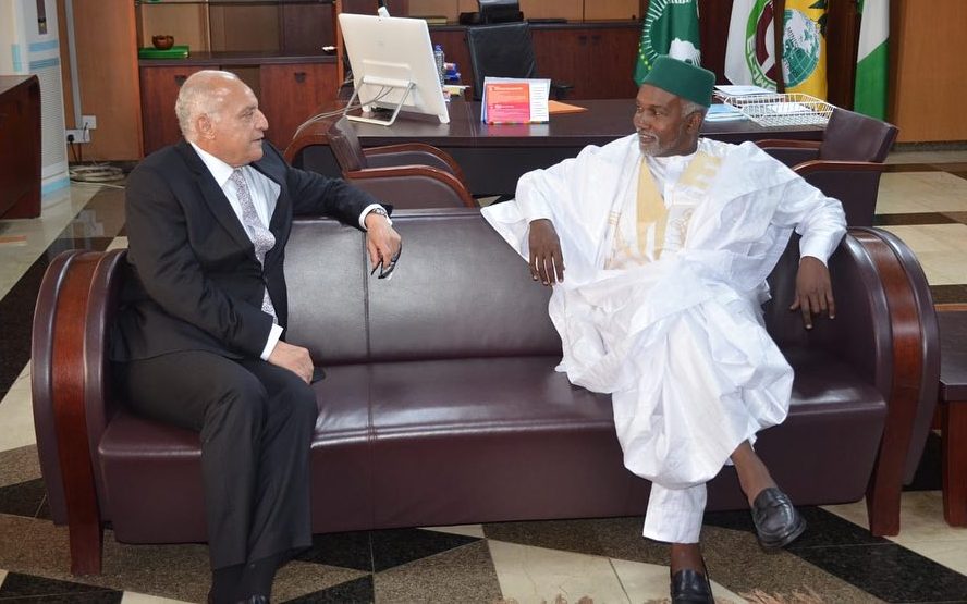 The HonourabHis Excellency Yusuf Maitama Tuggar received in audience His Excellency Ahmed Attaf, Alg…