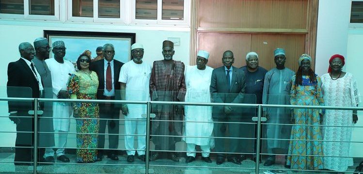 His Excellency Yusuf Maitama Tuggar received a high-level delegation of the Association of Retired C…