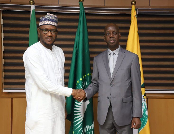 The Permanent Secretary Ministry of Foreign Affairs, Amb. Adamu Ibrahim Lamuwa received the Gambian …