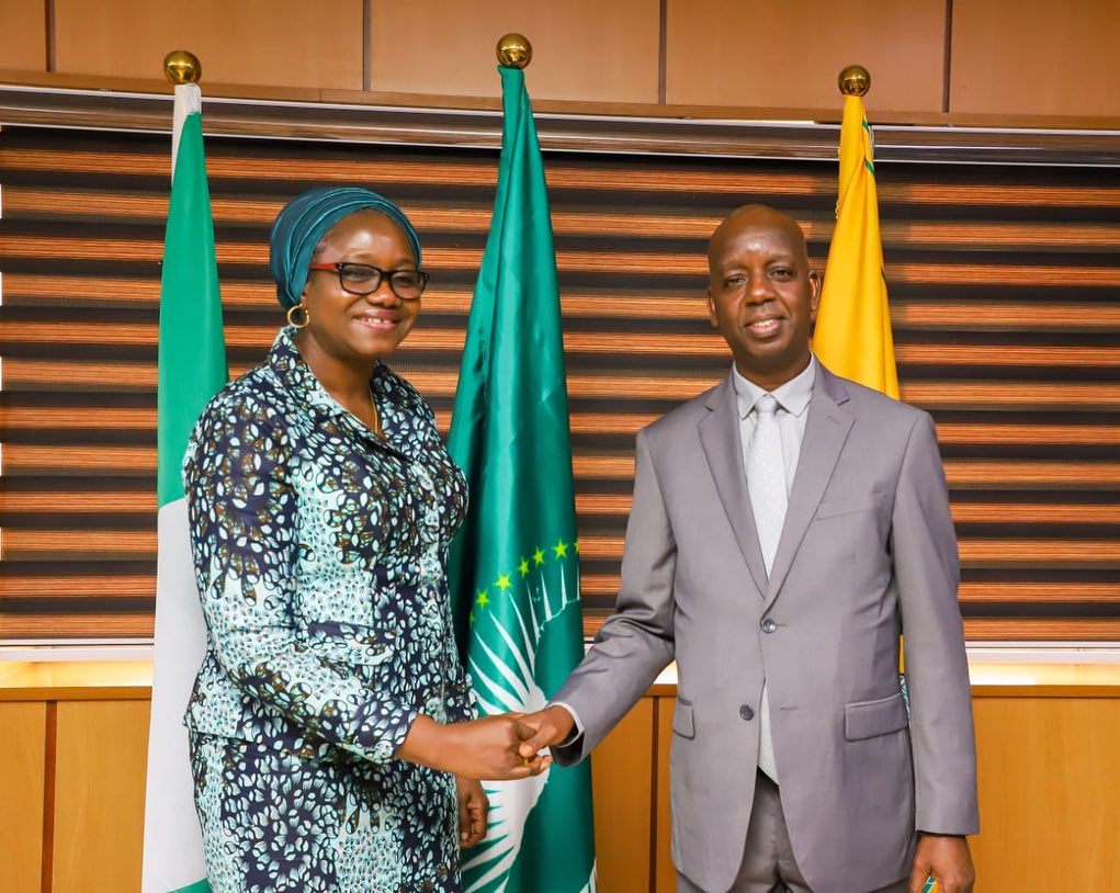 The Perm. Sec. MFA, Amb. Adamu Ibrahim Lamuwa and the Perm. Sec. Fed. Min. of Mines & Steel Dev…