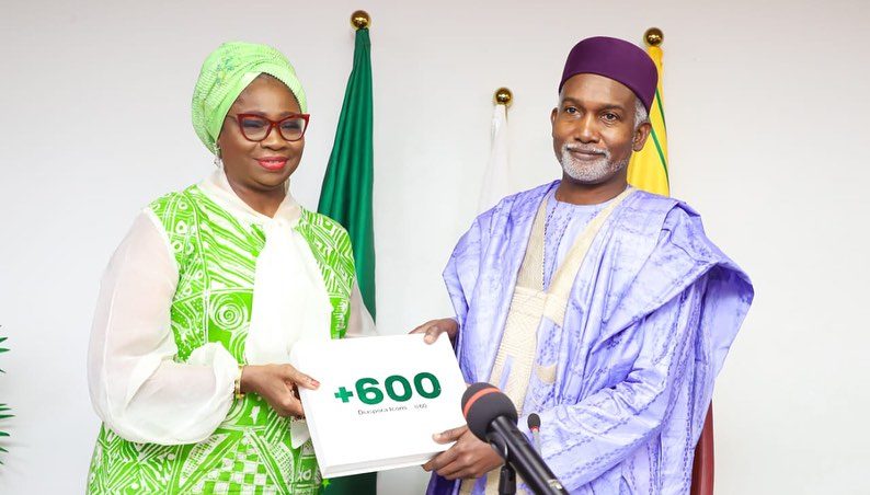His Excellency Yusuf Maitama Tuggar in the company of the Permanent Secretary MFA, Ambassador Adamu …