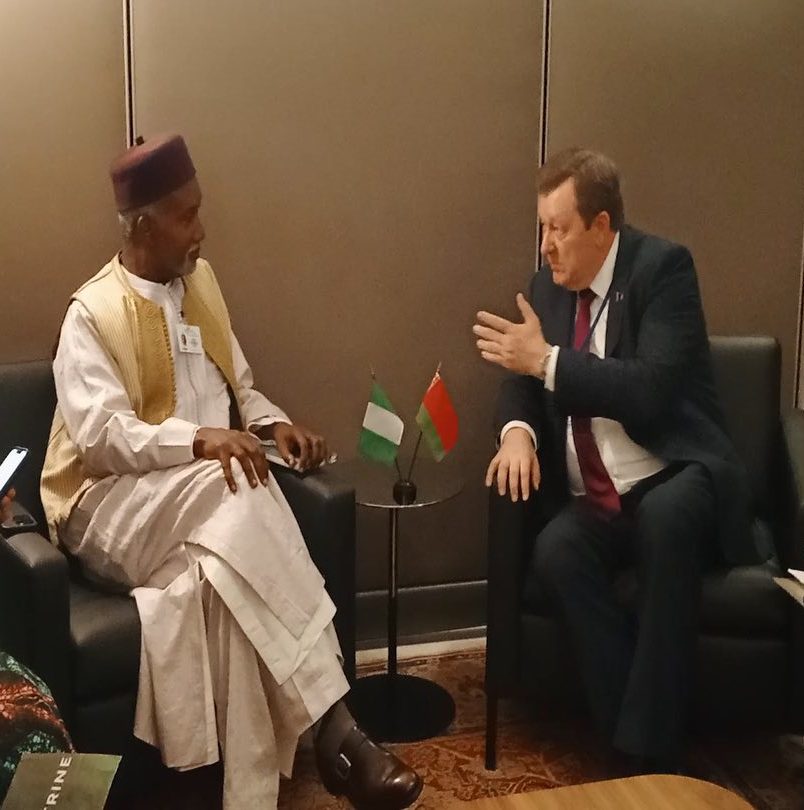 H.E. Yusuf M. Tuggar (OON) had a bilateral meeting with H. E. Sergei Aleinik, Minister of Foreign Af…
