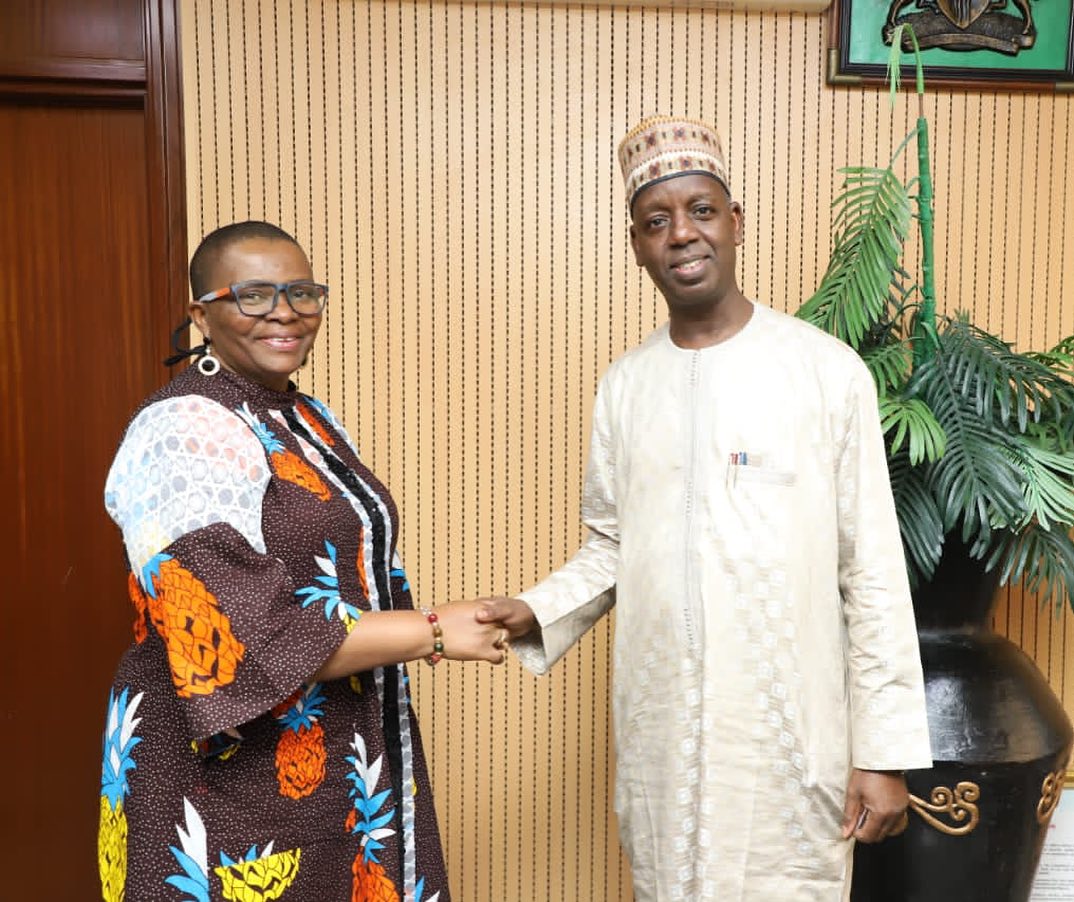 Amb. Adamu Ibrahim Lamuwa received in audience , Ms. Ifeoma Charles – Monwuba, Ghana Multi &#8…