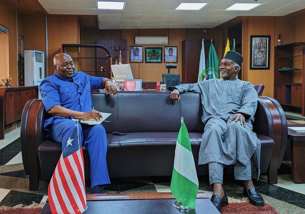 H.E. Yusuf M. Tuggar (OON) received in audience H.E. Dr. Al-Hassan Conteh, the Liberian Ambassador t…