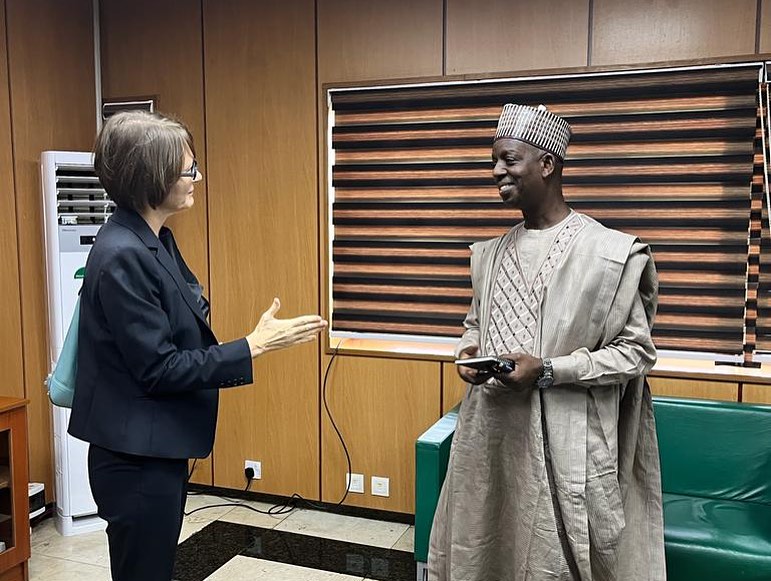 Ambassador Adamu Ibrahim Lamuwa received in audience H.E. Ms. Leena Pylvanainen