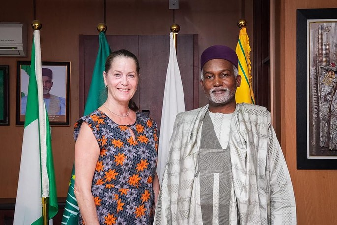 Ambassador Yusuf M. Tuggar (OON) received in audience H.E. Mrs. Annett Gunther