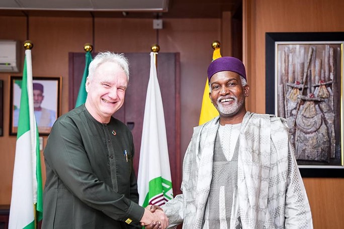 Ambassador Yusuf M. Tuggar (OON) granted farewell audience to H.E. Mr. Mathias Schmale