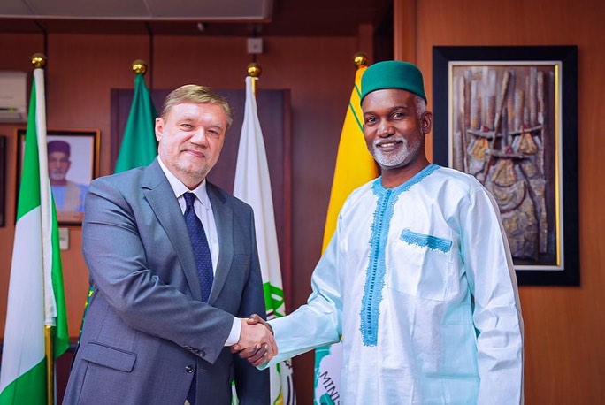 Ambassador Yusuf M. Tuggar (OON) received in audience H.E. Mr. Vyacheslav Stanislavovich Bril