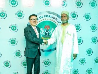 Ambassador Yusuf M. Tuggar (OON) received the visit of Ambassador Wu Peng