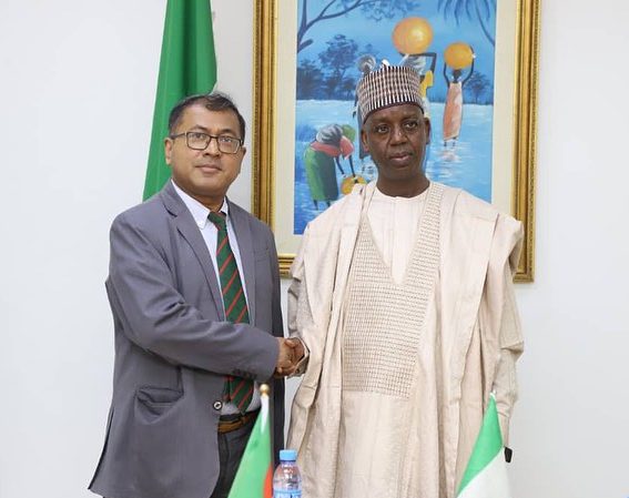 Ambassador Adamu Ibrahim Lamuwa received in audience H.E. Masudur Rahman.