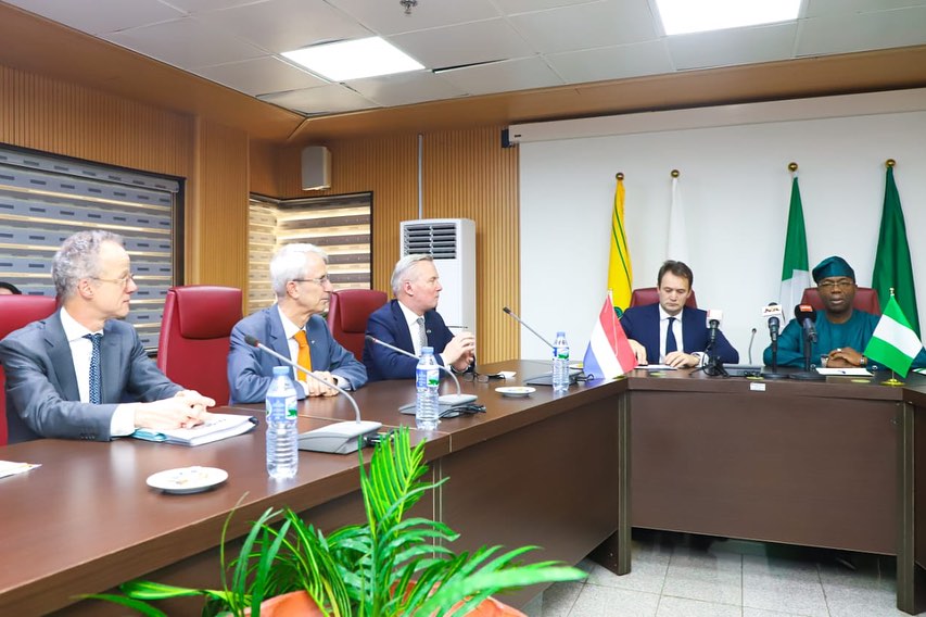 Ambassador Samson Itegboje received His Excellency Geoffrey van Leeuwen and His Excellency Eric van …