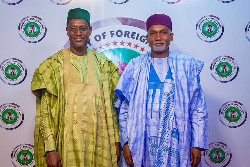 Ambassador Yusuf M. Tuggar (OON) received the visit of Arc. Ahmed Musa Dangiwa.