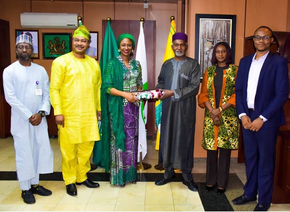 Ambassador Yusuf M. Tuggar (OON) received in audience Ms. Aisha Rimi