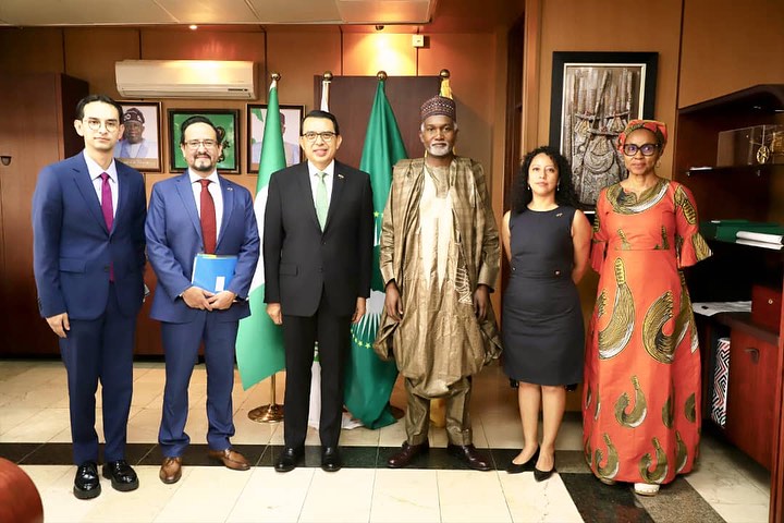 Ambassador Yusuf M. Tuggar (OON) received in audience H.E. Alfredo Miranda Ortiz