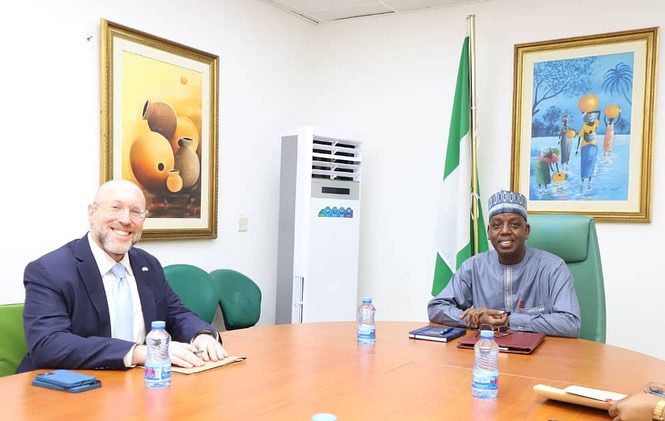 Ambassador Adamu Ibrahim Lamuwa received in audience Mr. David Greene