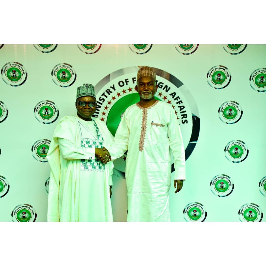 Ambassador Yusuf M. Tuggar (OON) received in audience Hon. Nasir Isa Kwarra