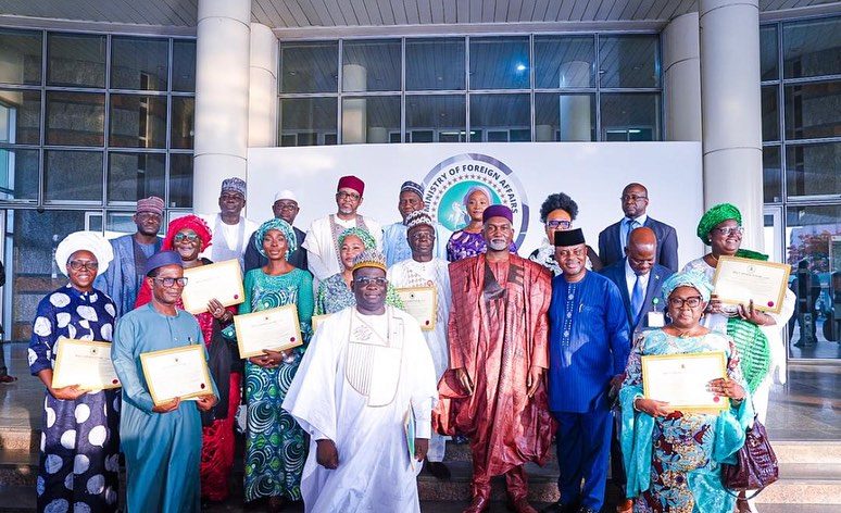 Ambassador Yusuf M. Tuggar (OON) presented Letters conferring the title of Ambassador-in-Situ to 27 …