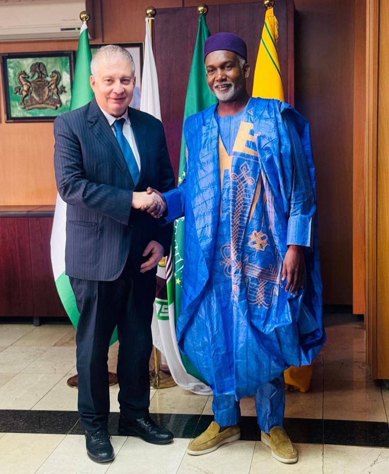 Ambassador Yusuf M. Tuggar (OON) received in audience His Excellency Stefano De Leo