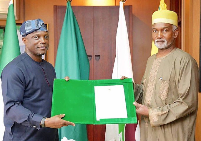 Ambassador Yusuf M. Tuggar (OON) received in audience Mr. Ayoola Omoyele