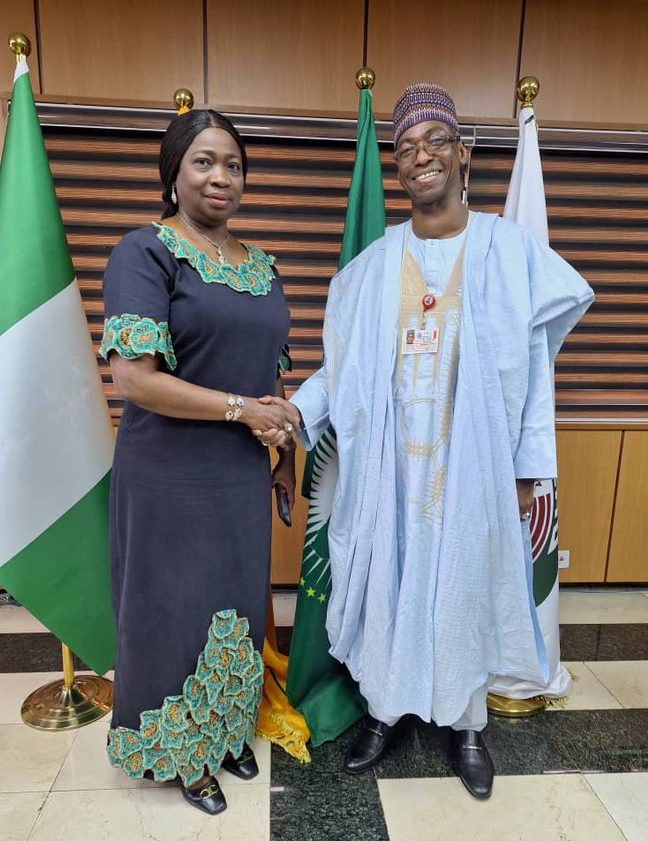 Dr. Dunoma Umar Ahmed, PhD. received in audience, Honourable Abike Dabiri-Erewa OON.