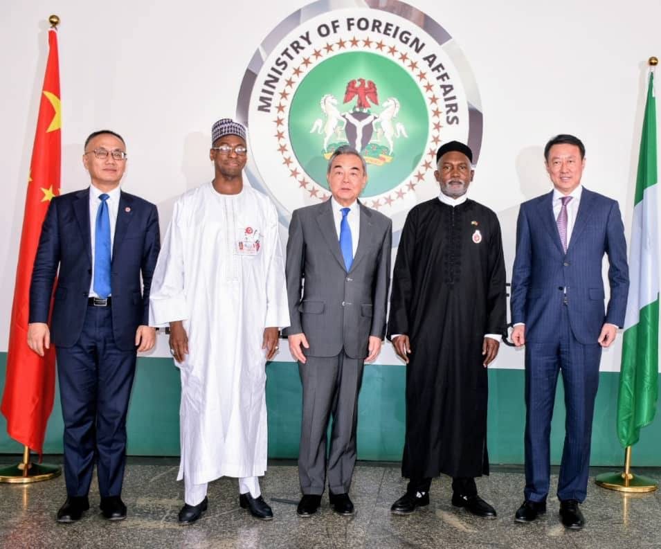 Ambassador Yusuf M. Tuggar (OON) received H.E. Wang Yi.