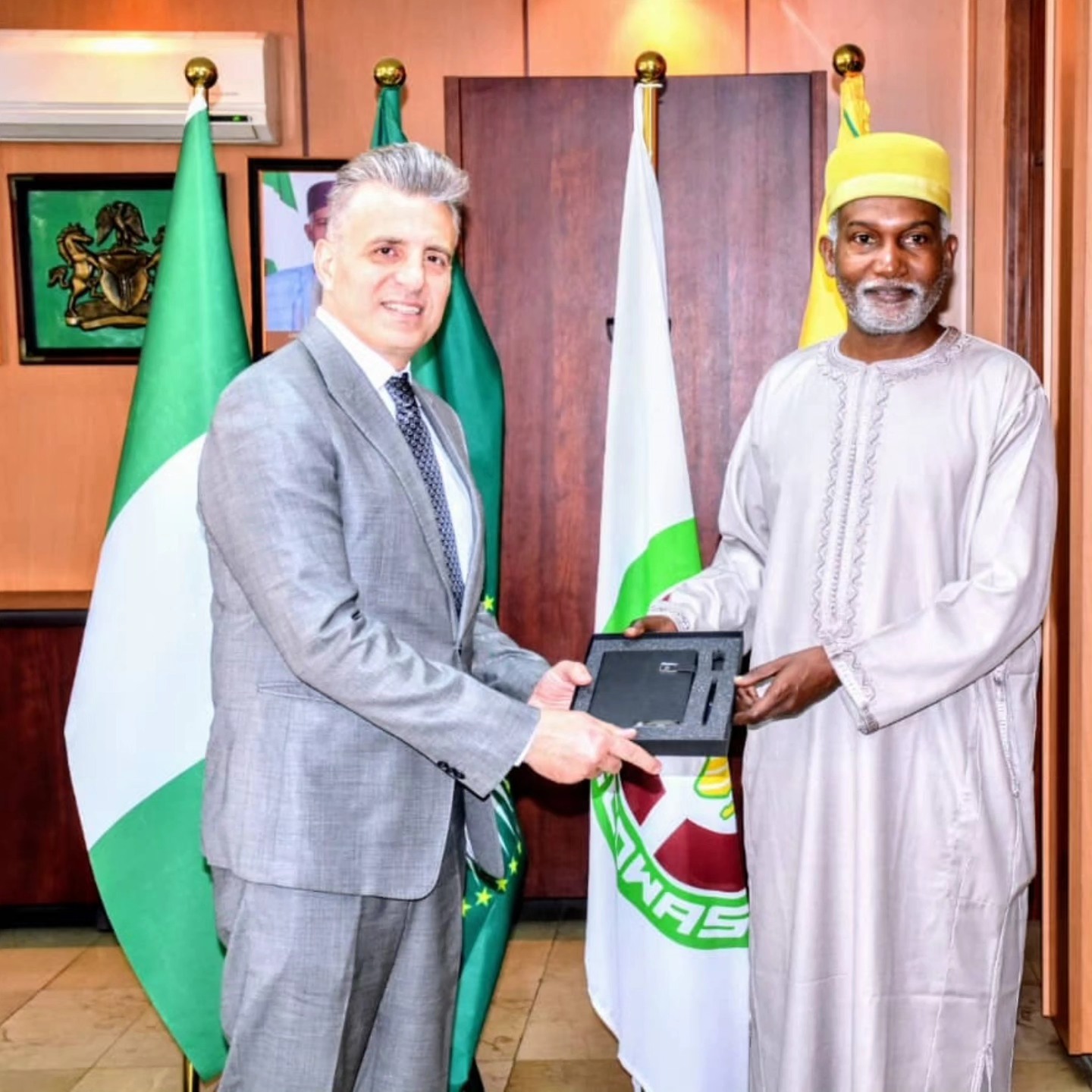 H.E Yusuf Maitama Tuggar, received in audience, H.E. Houssam Diab.