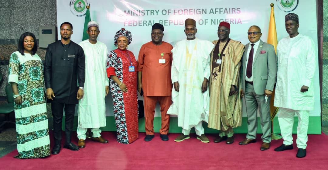 Ambassador Yusuf Maitama Tuggar, received in audience, a delegation from House Committee on Nigeria …
