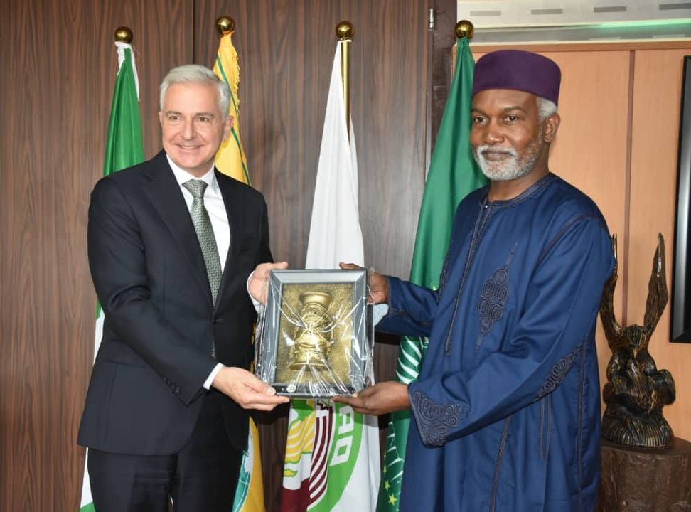 Ambassador Yusuf Maitama Tuggar received in farewell audience, His Excellency, Thomas Schlesinger.
