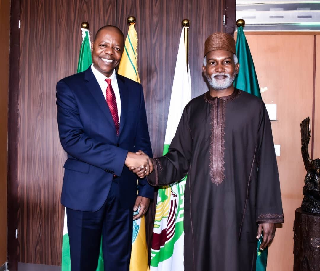 Ambassador Yusuf Maitama Tuggar received in audience, His Excellency, Dr. Americo Ramos.