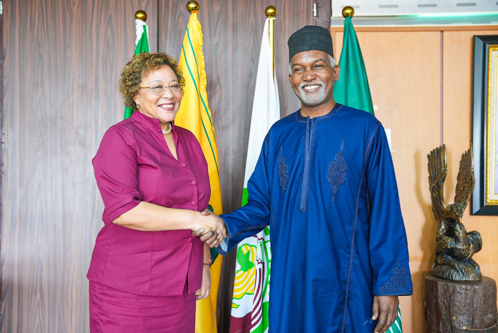 Amb. Yusuf Maitama Tuggar, received in audience the Cuban Ambassador to Nigeria, H.E. Mrs. Miriam Mo…