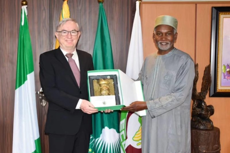 Ambassador Yusuf Maitama Tuggar, received in farewell audience, His Excellency, Zdenek Krejci.